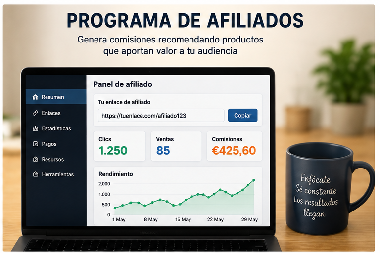 Programa de afiliados y generación de comisiones
