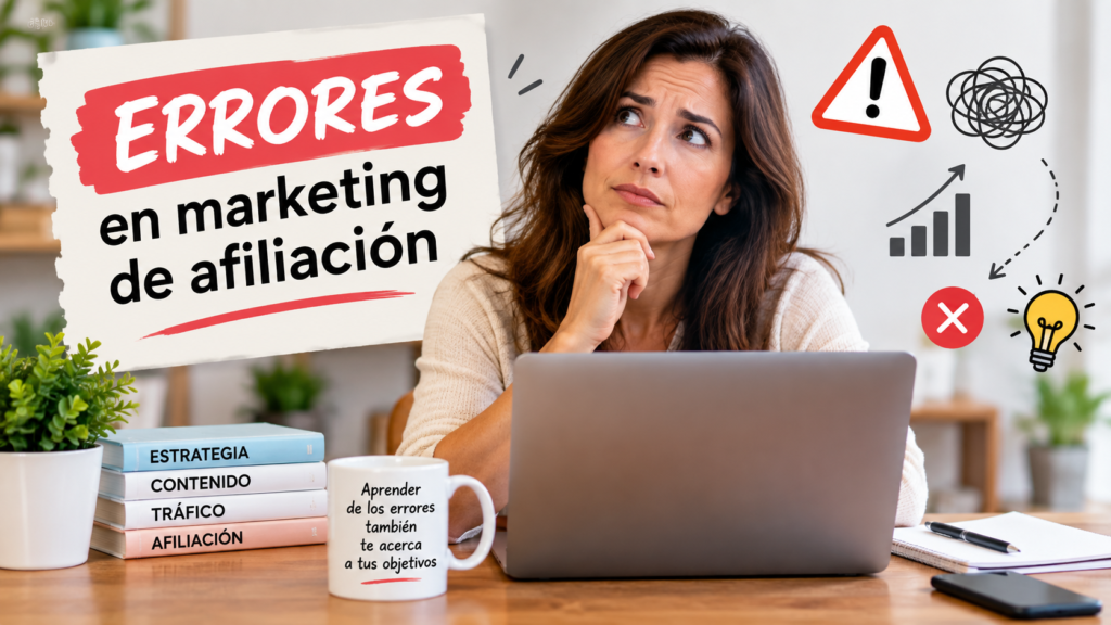 Persona revisando errores comunes en marketing de afiliación antes de comenzar su proyecto