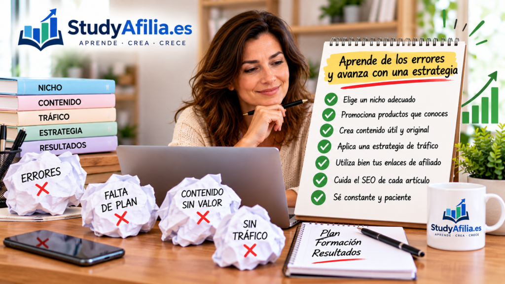 Revisión de enlaces, estrategia y resultados para evitar errores en marketing de afiliación